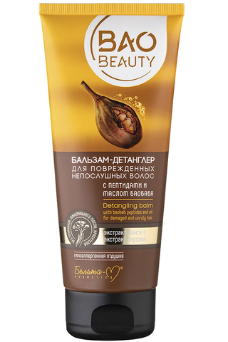 Белита-М BAOBEAUTY Бальзам-детанглер для поврежденных непослушных волос 200г