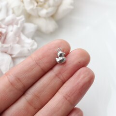 Подвеска Уточка 10*7 мм, родий, П082