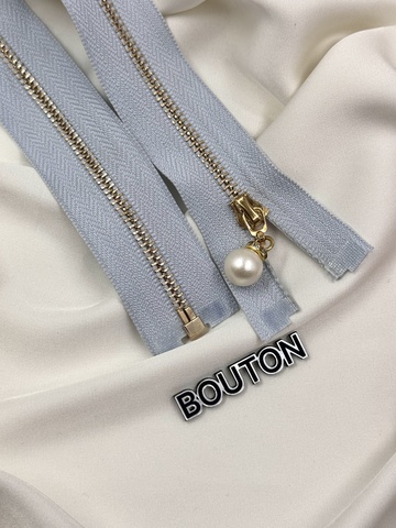 Молния голубая золото матовый жемчуг