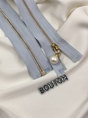 Молния голубая золото матовый жемчуг