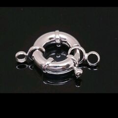 УЦЕНКА!!! Замочек карабин 17 мм родиевое покрытие, У110