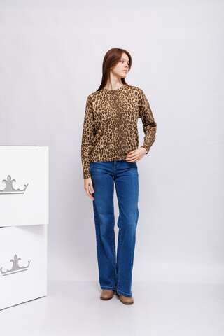 Liu Jo Джемпер с шерстью и альпакой в леопардовый узор