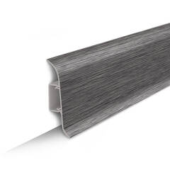 Плинтус ПВХ Идеал Классик 187 Алюминий темный 2200х55х22 мм