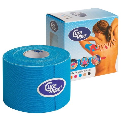 Тейп кинезиологический CureTape Blue, 5 см x 5 м, арт. 160134, голубой