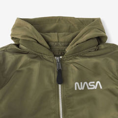 Бомбер Alpha Industries L-2B Hooded NASA II Sage Green (Зеленый)