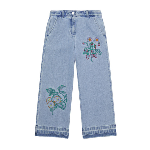 Джинсы Stella McCartney Kids Flower Embroidered