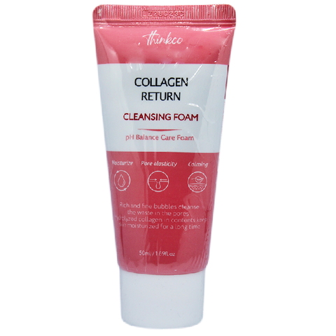 Пенка для умывания с коллагеном Thinkco Collagen Return Cleansing Foam, 50 мл