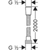 Шланг душевой со спиральным покрытием 200 см Hansgrohe Metaflex 28264000