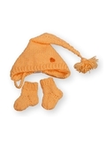 Комплект с шапкой - Персик. Одежда для кукол, пупсов и мягких игрушек.