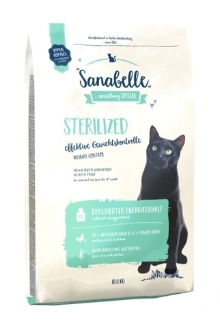 10 кг. Bosch Sanabelle Sterilized сухой беззерновой корм для стерилизованных кошек и кастрированных котов