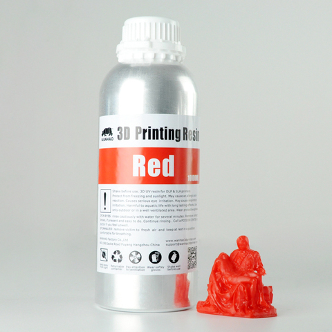 Фотополимер Wanhao, красный (1 л)