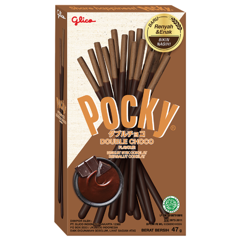 Бисквитные палочки двойной шоколад Pocky Double Choco, 47 гр