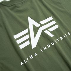 Футболка Alpha Industries Small Logo Olive (Зеленая)