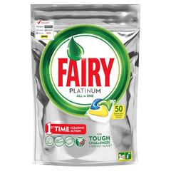 Капсулы для посудомоечных машин Fairy Platinum All in One (50 штук в упаковке)