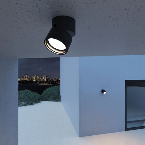 Уличный потолочный светодиодный светильник 35157/U Okko черный