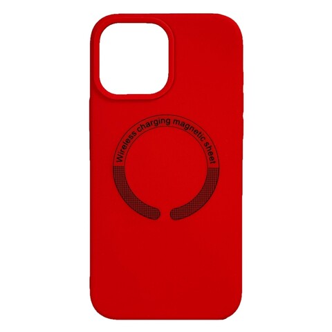 Силиконовый чехол Silicon Case с MagSafe для iPhone 12, 12 Pro (Красный)