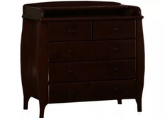 БИ 31 Комод с 5 -ю ящиками и пелен. столом (махагон)