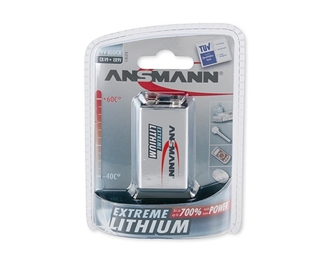 Батарейка ANSMANN EXTREME LITHIUM E Крона (9V) - 1 шт.