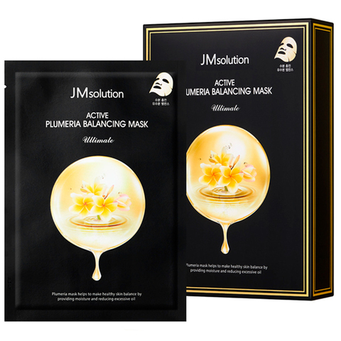 Увлажняющая тканевая маска с плюмерией JMSOLUTION ACTIVE PLUMERIA BALANCING MASK ULTIMATE