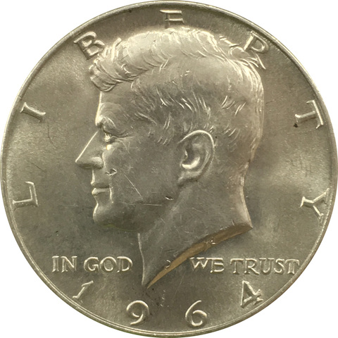 50 центов 1964 год. Кеннеди (D)
