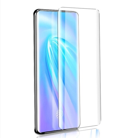 UV Защитное стекло 3D на весь экран 0,33 мм 9H Nano Optics для Samsung Galaxy S23 (полный клей) (Прозрачное)