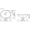 Ceramica Nova CN6043 Умывальник овальный встраиваемый под столешницу Element 560*420*195мм, , с крепежом и шаблоном для установки