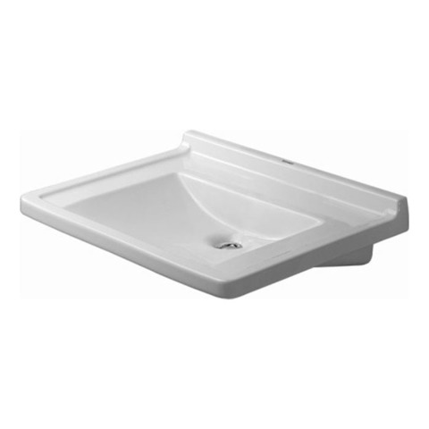 Duravit  Starck III Раковина подвесная узкая  700х545 мм. с переливом, с намеч отв под смеситель, цвет белый 312700000