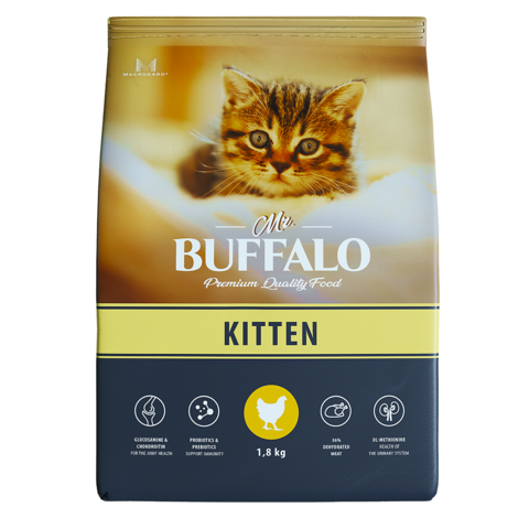 Mr.Buffalo Kitten сухой корм для котят (курица) 1,8 кг