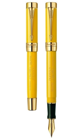 Ручка перьевая Parker Duofold 125th Anniversary Mandarin Yellow, F100 (1867457)