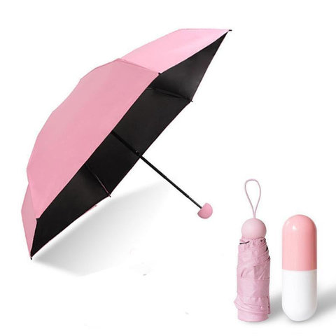 Мини-зонт капсула (розовый)