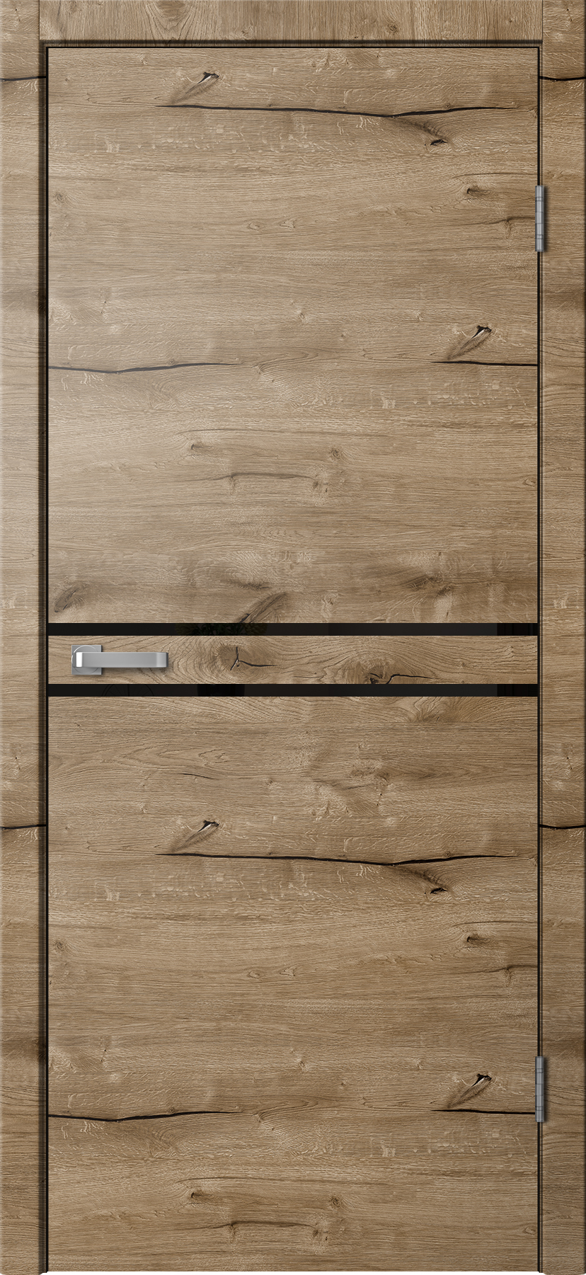 Дверь межкомнатная Сибирь Профиль Лофт LF03 (кромка ПВХ с 2х сторон черная), цвет пацифик дуб, экошпон, глухая