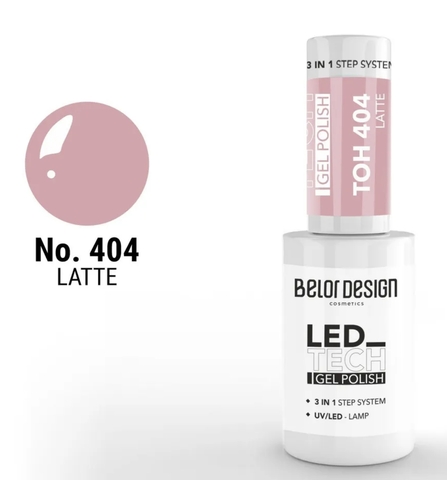 Лак-гель для ногтей Led Tech, тон 404 (Belor Design)