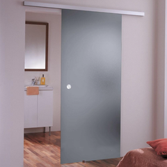 Купить Межкомнатная раздвижная стеклянная дверь Лайт стекло серое матовое