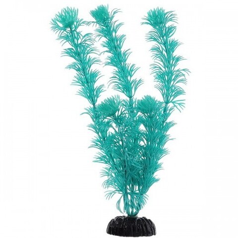 Барбус Plant 019/10 пластиковое растение Кабомба зеленый металлик 10см