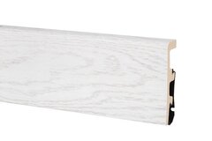 Плинтус дюрополимерный Arbiton Integra HDPS 03 Снежный ясень 80х20х2400 мм