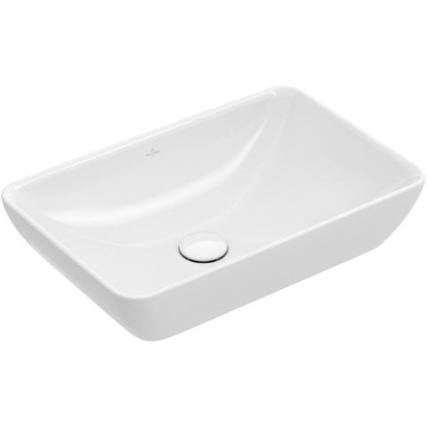 Villeroy&Boch Venticello 411355R1 Раковина, ширина, мм-550, глубина, мм-360, тип установки-полувстраиваемый, отверстия для смесителя-без площадки под смеситель, перелив-есть, декор-без декора, материал-керамика, грязеотталкивающее пок