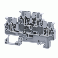 Двухуровневая клемма, пружинные зажимы проводника до 2.5 мм.кв. 1A/1000V с диодной схемой - конфигурация D1