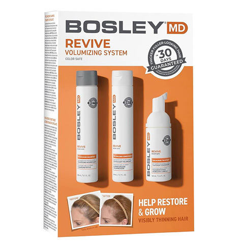 Bosley MD Revive Оранжевая линия: Система от выпадения и для стимуляции роста окрашенных волос (BosRevive Color Safe Starter Pack)
