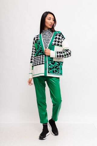 Marc Cain Sports. Кардиган из шерсти в стиле петчворк