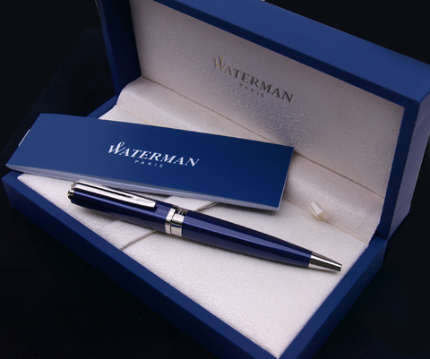Шариковая ручка Waterman Exception, цвет: Slim Blue ST, стержень: Mblue123