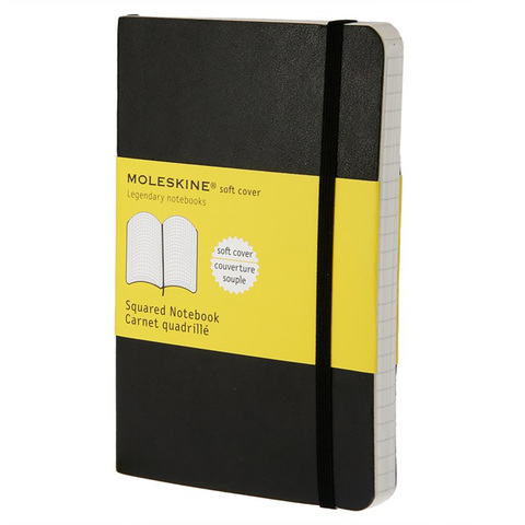 Блокнот Moleskine Classic Soft Pocket, цвет черный, в клетку