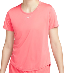 Женская теннисная футболка Nike Dri-FIT One Short Sleeve Standard Fit Top - sea coral/white
