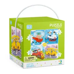 300132  Puzzle 4 in 1 Transport