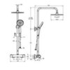 Vitra A47205 Душевая колонна Aquaheat Bliss 240 2F, хром