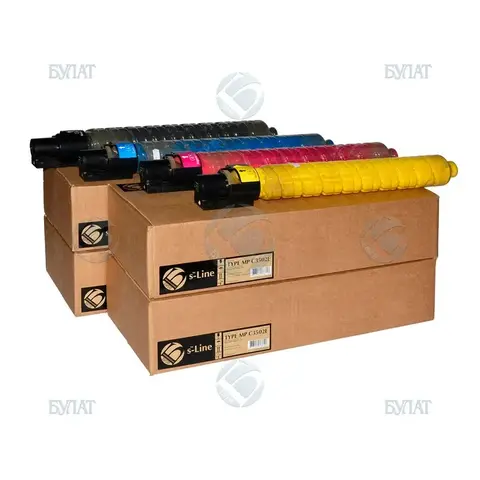 Тонер-картридж БУЛАТ s-Line MP C3502E (842017) для Ricoh Aficio MP C3002, MP C3502 (Жёлтый, 18000 стр.)