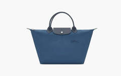 Longchamp Le Pliage Green Recycled Canvas L Handbag "Blue"