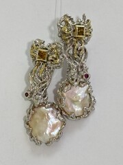 Кокетка (серьги из серебра)