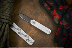 Нож Vosteed Corgi сталь 14C28N Black Stonewash рукоять White G10