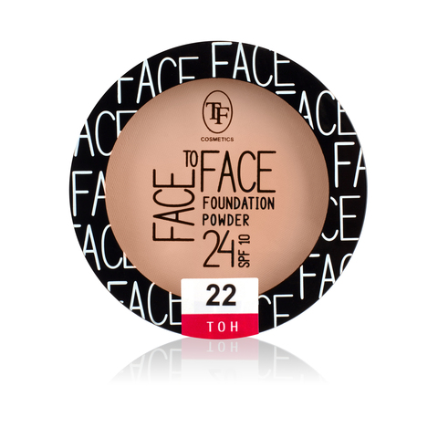 TF Пудра компактная тональная FACE TO FACE  тон 22 фарфоровый СТР-20