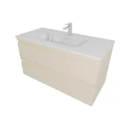 Aquatek AQ77100-LC AQ77100-LC Комплект мебели:Тумба 100см ВЕГА с раковиной AQ4100-00, 2 ящика, цвет капучино светлый фото